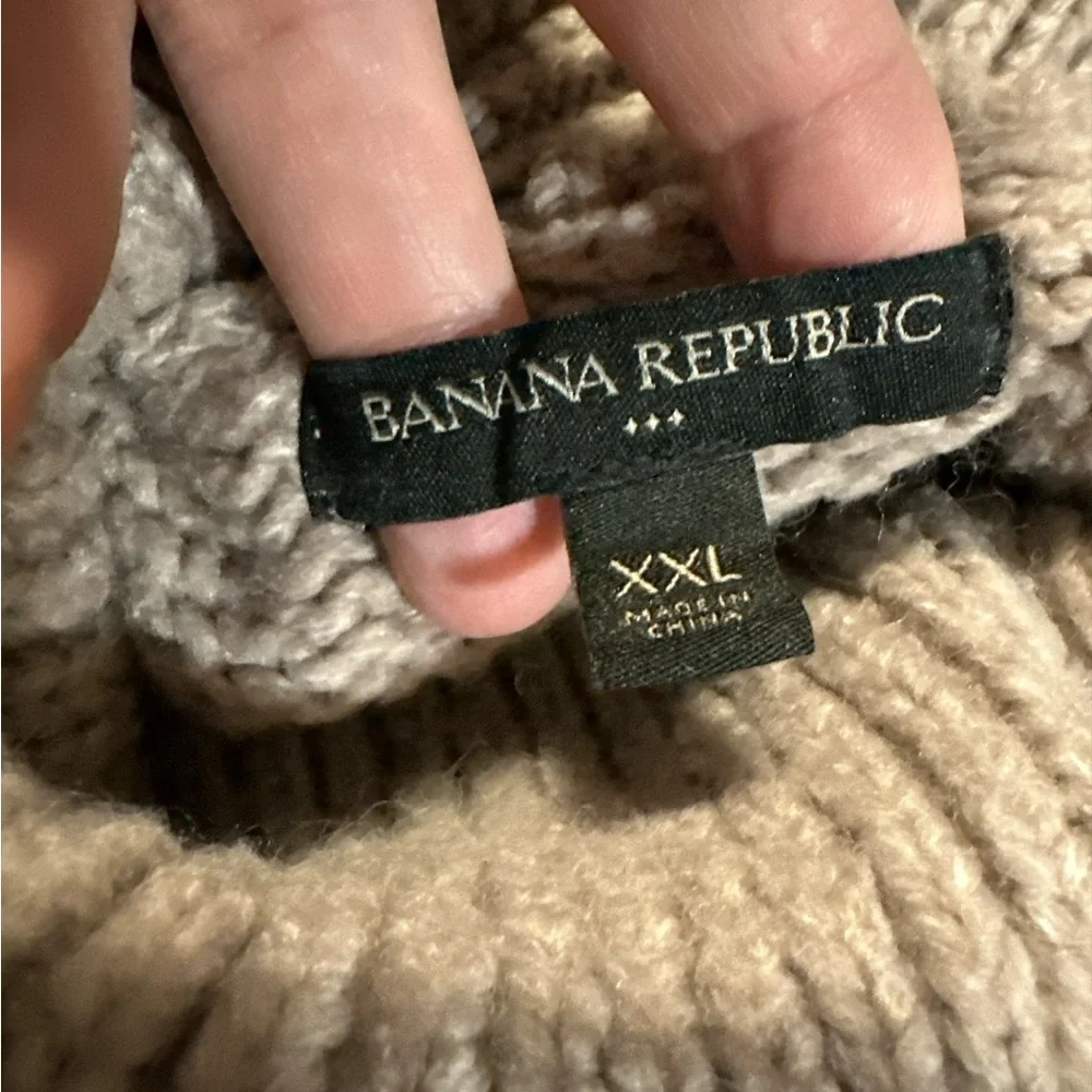 Banana Republic Light Tan Cowl Neck Sweater